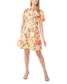 Stina Twist Sleeve Flared Mini Dress at Bloomingdales