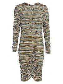 Stine Goya - Aida Blake Metallic Stripe Dress at Saks Fifth Avenue