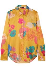 Stine Goya - Maxwell floral-print silk-blend charmeuse shirt at Net A Porter