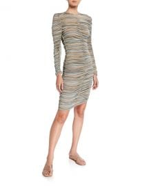 Stine Goya Blake Shirred Stripe Dress at Neiman Marcus