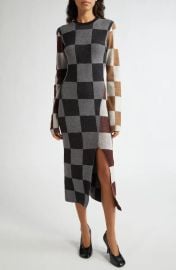 Stine Goya Checkerboard Long Sleeve Sweater Dress at Nordstrom