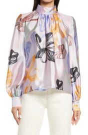 Stine Goya Eddy Floral Satin Blouse at Nordstrom