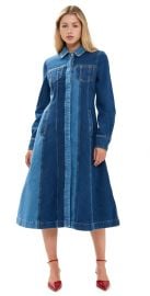 Stine Goya Long Sleeve Denim Dress Two Tone Denim M at Shopbop