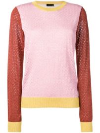 Stine Goya Perforated colour-block Sweater - Farfetch at Farfetch