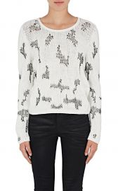 Stitch-Inset Cashmere Sweater Saint Laurent at Barneys