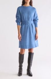 Stitchdrop Dresden Ribbed Trim Belted Sweater Dress at Nordstrom Rack