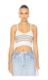 Stitches Stripes Aubrey Tank In Chalk Combo at Revolve