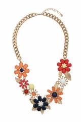 Stone Flower Collar Necklace at Topshop