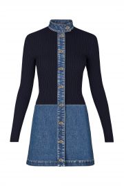 Stonewashed Denim Bi-Material Dress by Louis Vuitton at Louis Vuitton