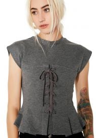 Storybook Lace-Up Top  at Dolls Kill