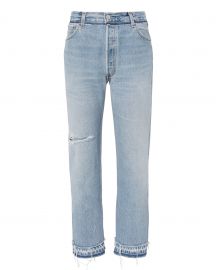 Stove Pipe Released Hem Jeans by Re Done at Intermix