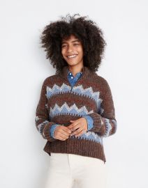 Stowe Fair Isle Half-Zip Sweater at Madewell