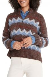 Stowe Fair Isle Half Zip Sweater by Madewell at Nordstrom