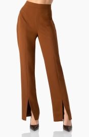 Straight-Leg Trousers with Leg Slits at Nordstrom