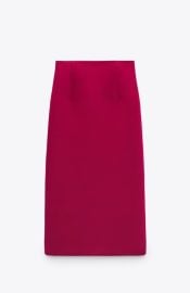 Straight Skirt with Slit at Zara