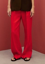 Straight-fit linen suit pants - Women MANGO USA at Mango