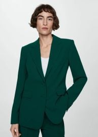 Straight-fit suit blazer - Women Mango USA at Mango