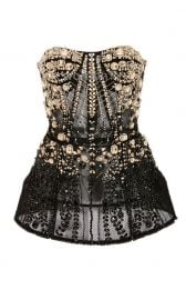   Strapless Crystal-Embellished Tulle Top at Moda Operandi