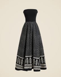 Strapless Mixy Dress In Block Print For Women JCrew at J. Crew