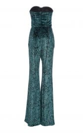 Strapless Printed Velvet Jumpsuit by J. Mendel at Moda Operandi