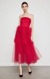 Strapless Ruffle-Trimmed Gown at BCBG