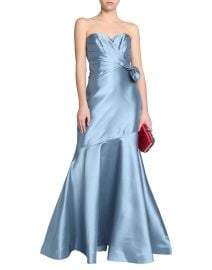 Strapless Side-Bow Gown by Badgley Mischka at Yoox