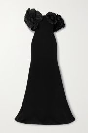 Strapless Taffeta-Trimmed Cady Gown by Oscar de la Renta at Net A Porter