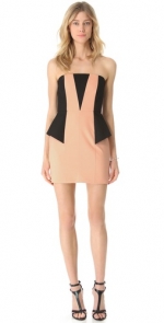 Strapless contrast dress by Michelle Mason at Shopbop