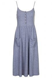 Strappy Button Midi Dress at Topshop