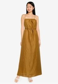 Strappy Shirred Maxi Dress by Banana Republic at Banana Republic