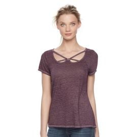 Strappy cutout tee at Kohls