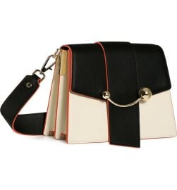 Strathberry Box Crescent Bag in Black Diamond with Fire Edge at Nordstrom