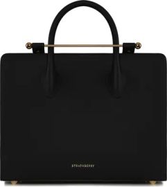 Strathberry Midi Leather Tote in Black at Nordstrom