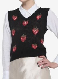 Strawberry Girls Sweater Vest at Hot Topic