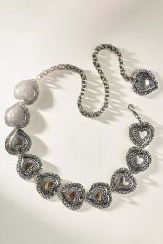 Streets Ahead Heart Chain Belt at Anthropologie