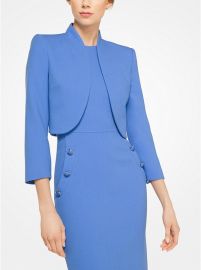 Stretch Bouclé-Crepe Bolero Jacket by Michael Kors at Michael Kors