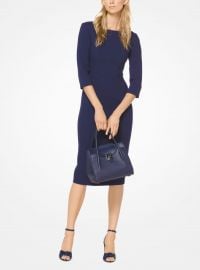 Stretch Boucle-Crepe Sheath Dress at Michael Kors