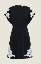 Stretch Cotton Lace Detail Dress by Pearl by Lela Rose at Pearl NYC