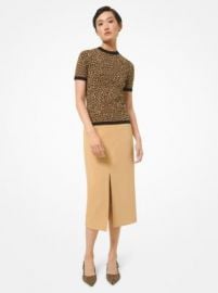 Stretch Crepe Slit Pencil Skirt at Michael Kors