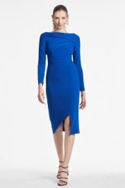 Stretch Crepe Solid Cobalt Blue Patrizia Dress Sachin amp Babi at Sachin + Babi