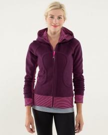 Stretch Lined Scuba Hoodie in Plum Hyper Stripe at Lululemon