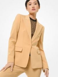 Stretch Pebble Crepe Blazer at Michael Kors