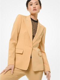 Stretch Pebble Crepe Blazer by Michael Kors at Michael Kors