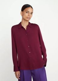 Stretch Silk Slim-Fitted Blouse in Products at Vince