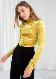 Stretch Velour Turtleneck at & Other Stories