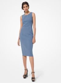 Stretch Wool Boucl Sheath Dress at Michael Kors