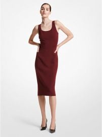 Stretch Wool Crepe Sheath Dress Michael Kors US at Michael Kors
