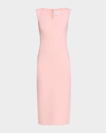 Stretch Wool Sleeveless Midi Dress at Neiman Marcus