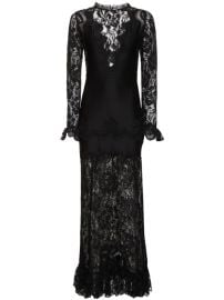 Stretch lace jersey long dress - Rabanne - Women Luisaviaroma at Luisaviaroma