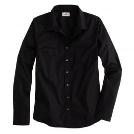 Stretch perfect shirt in black at J. Crew